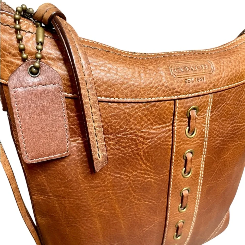Coach Chelsea Sonoma 10399 Shoulder Bag Full-Zip Whipstitch Accenting - Picture 6 of 12
